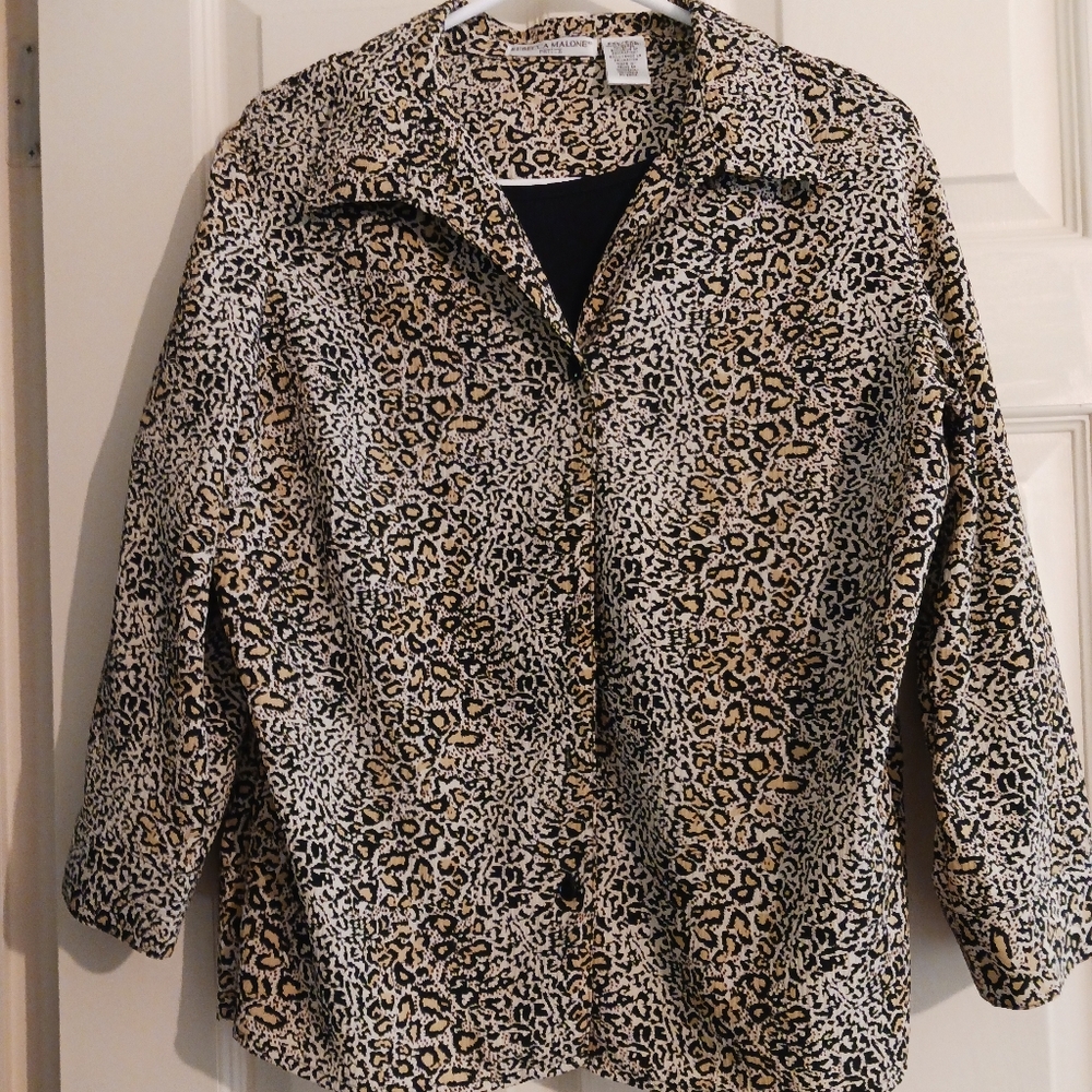 Rebecca Malone Animal Print Blouse